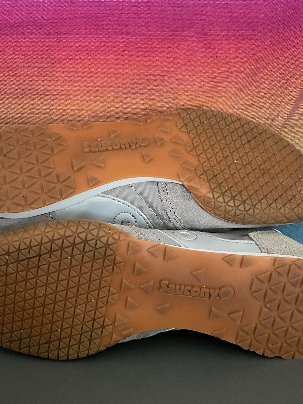 Saucony Originals Bullet Gray White Suede Nylon Sneakers Men’s 7 Heritage - Picture 11 of 14